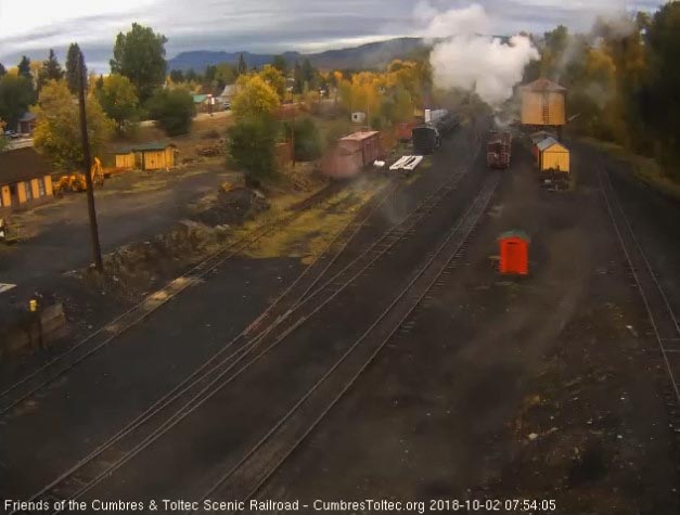 2018-10-02 The caboose is passiing the tank with the hanging steam obscuring most everything else.jpg