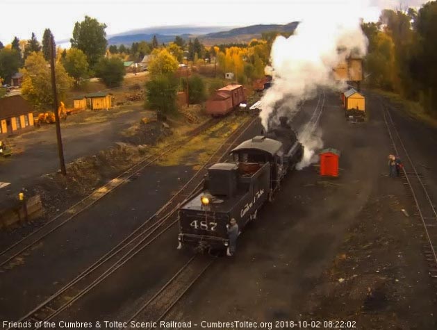 2018-10-02 The 487 is backing down the main as it heads to the coal dock.jpg