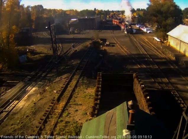 2018-10-06 Once aboard, the road crew went into south yard and are coming out with 5 more cars.jpg