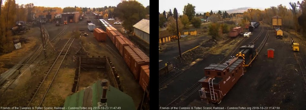 2018-10-23 Out again with less cars after shoving some of the other into yard tracks.jpg