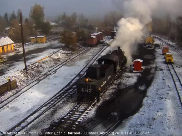 2018-11-01 Backing down with the steam condensing in the cold morning air.jpg