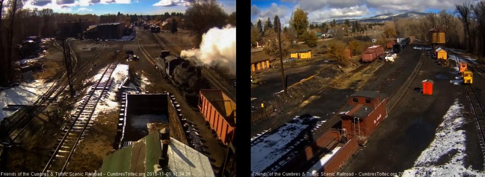 2018-11-01 The 487 heads into the connector track as it goes to the loading site.jpg