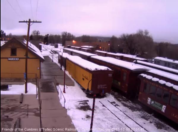 2018-12-08 Its quiet at the depot as we can see the pathways are shovled and ready for today's passengers big and small.jpg