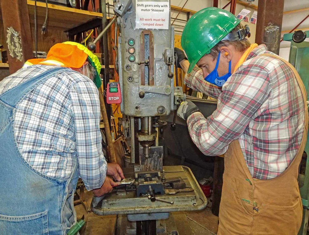 Work being done with the shop drill press (1 of 1).jpg