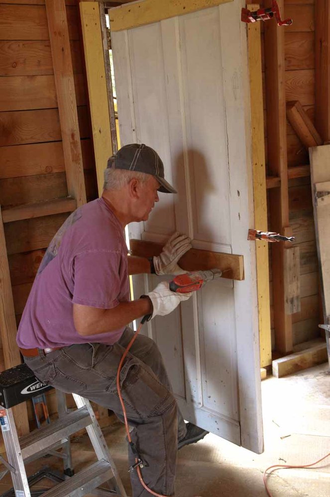 Showing the bracing being placed on the back of the door (1 of 1).jpg