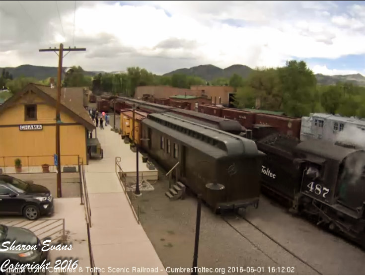 6.1.16 487 passes the depot as he slows for the stop (1 of 1).jpg