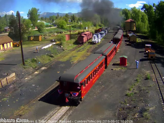 6.2.16 Parlor Colorado brings up the markers still sporting her bunting.jpg