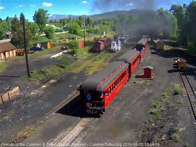 6.5.16 487 has left a cloud of coal smoke behind as parlor New Mexico passes the coaling tower.jpg