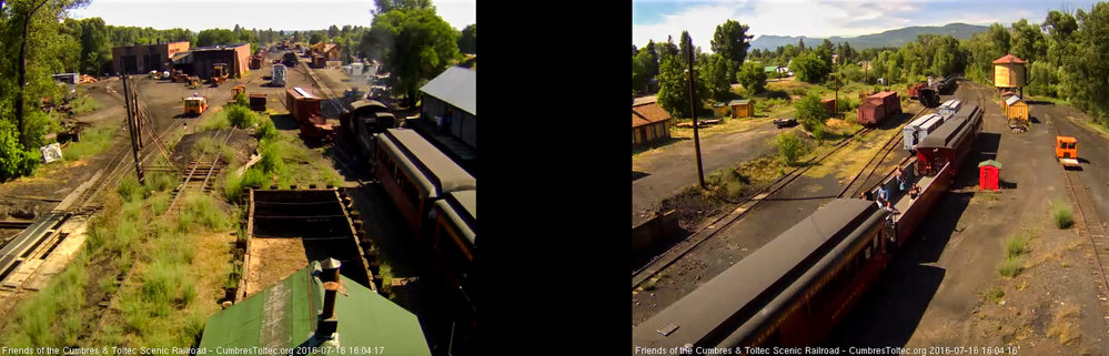 7.16.16 As train 215 passes the coaling tower we can see a few riders in the open gon.jpg